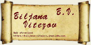 Biljana Vitezov vizit kartica
